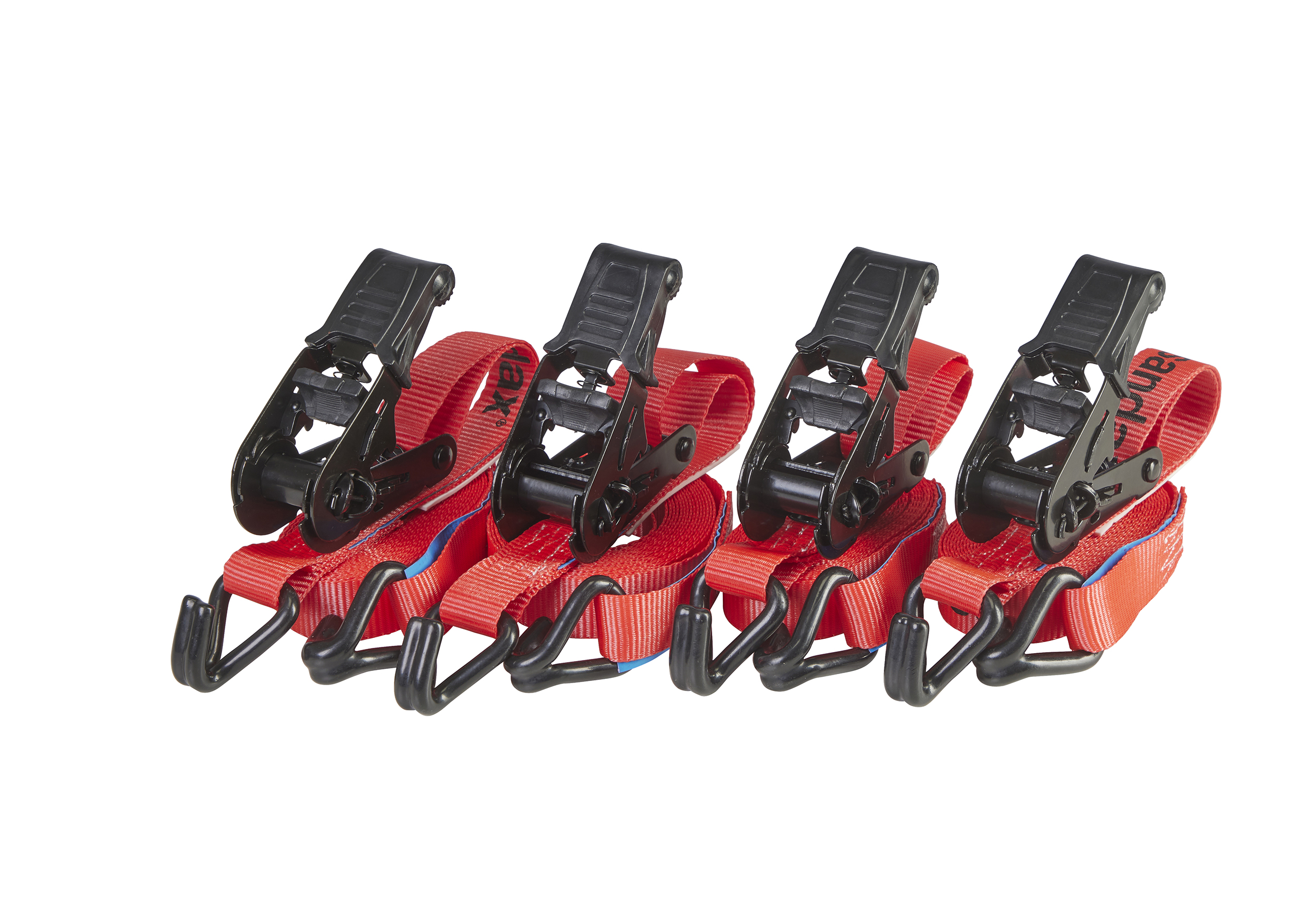 4er-Set, Zurrgurte, 4m, 25mm, LC 400 daN, STF 100 daN, zweiteilig