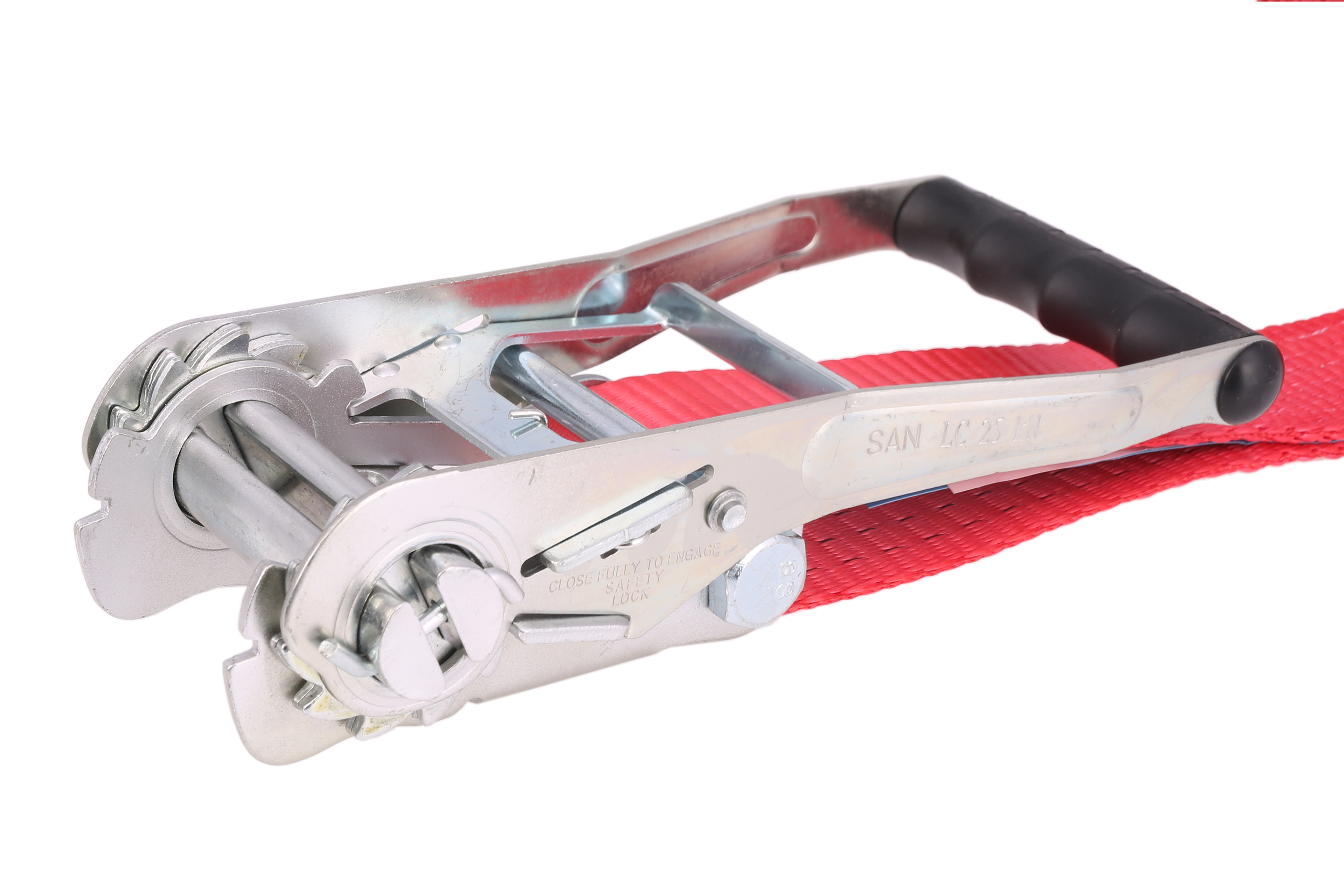 Zurrgurt, 8m, 50mm, LC 5000 daN, einteilig, STF 300, Kurzhebelratsche