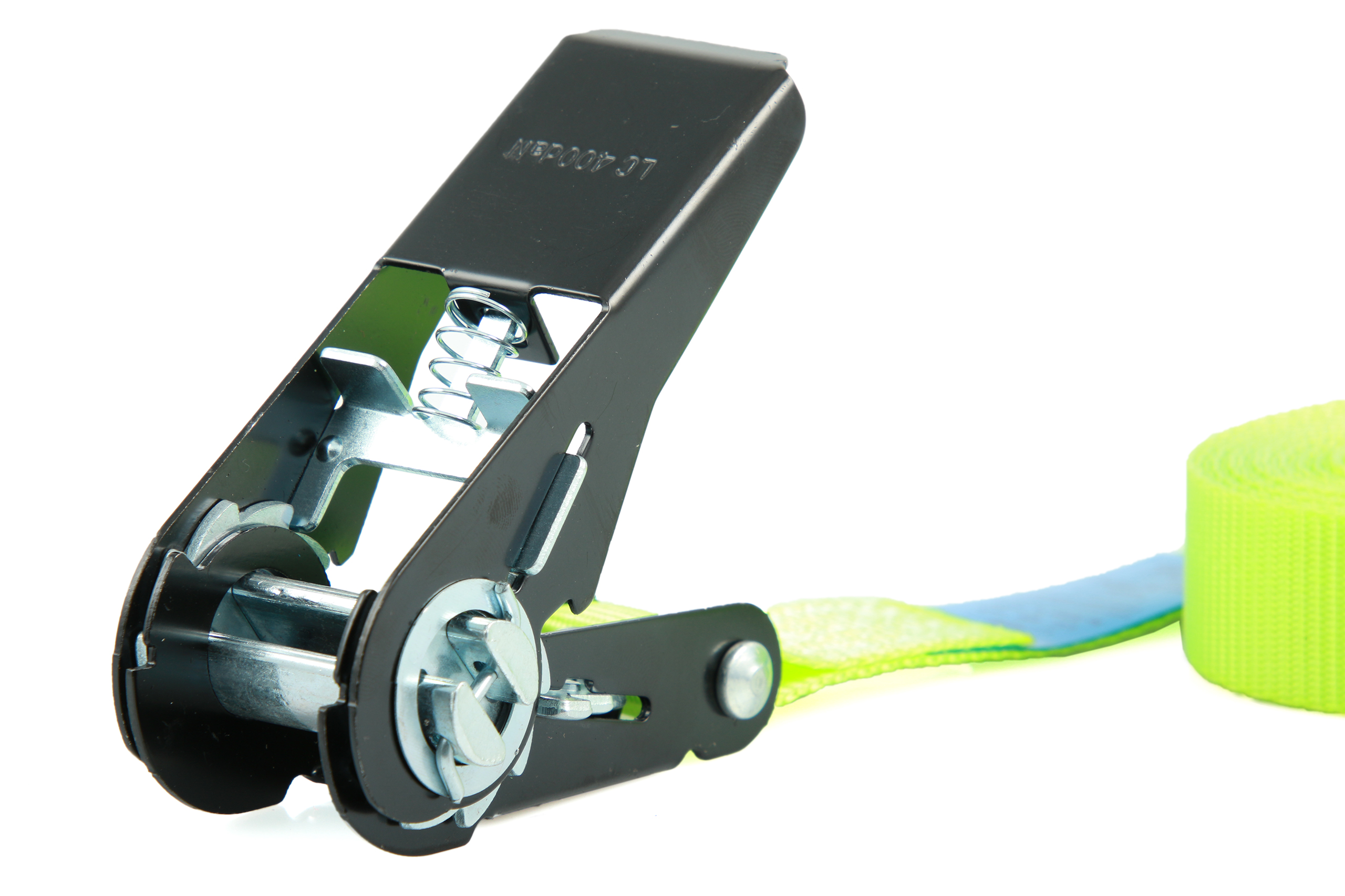 4er-Set, 4 m Zurrgurte, 25mm, LC 900 daN, einteilig, neon-gelb