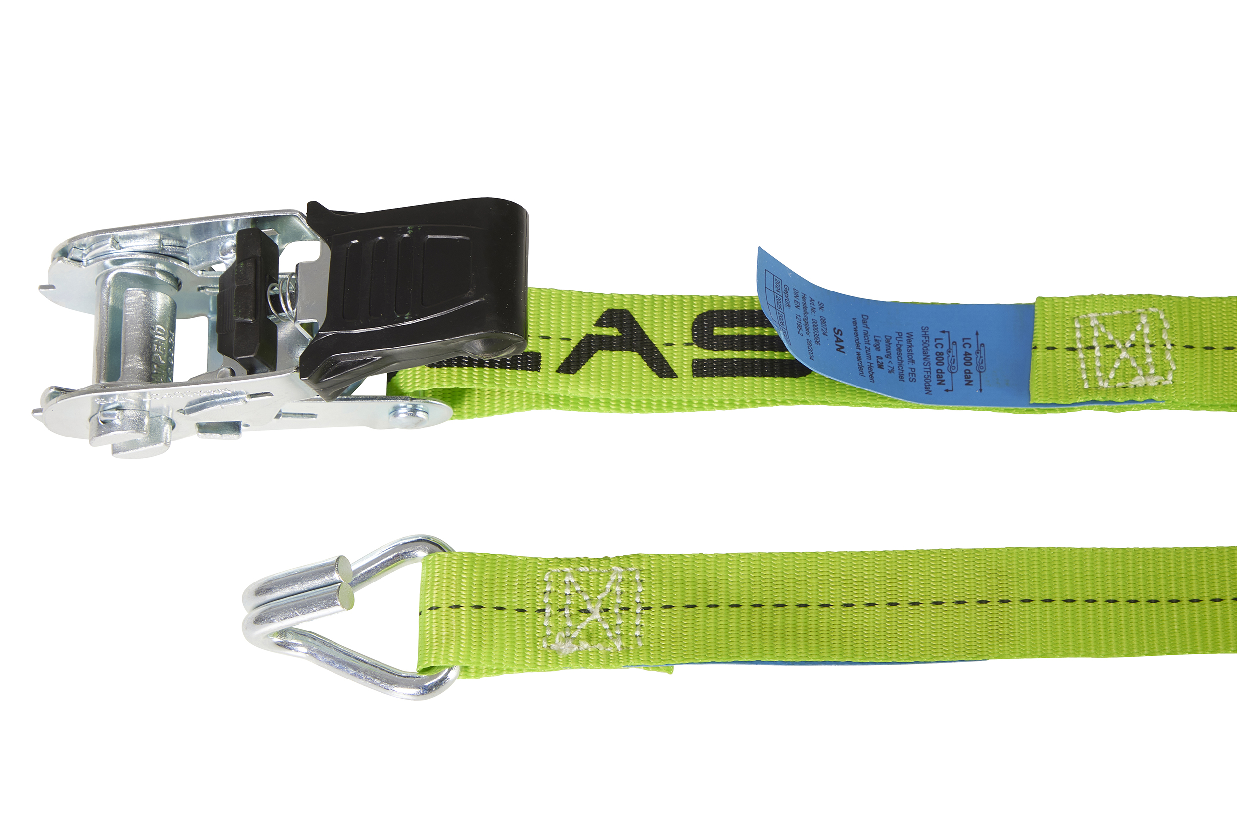 2er-Set, ERGOLASH - Zurrgurte, 6m, 25mm, LC 400daN, STF 100daN, zweiteilig
