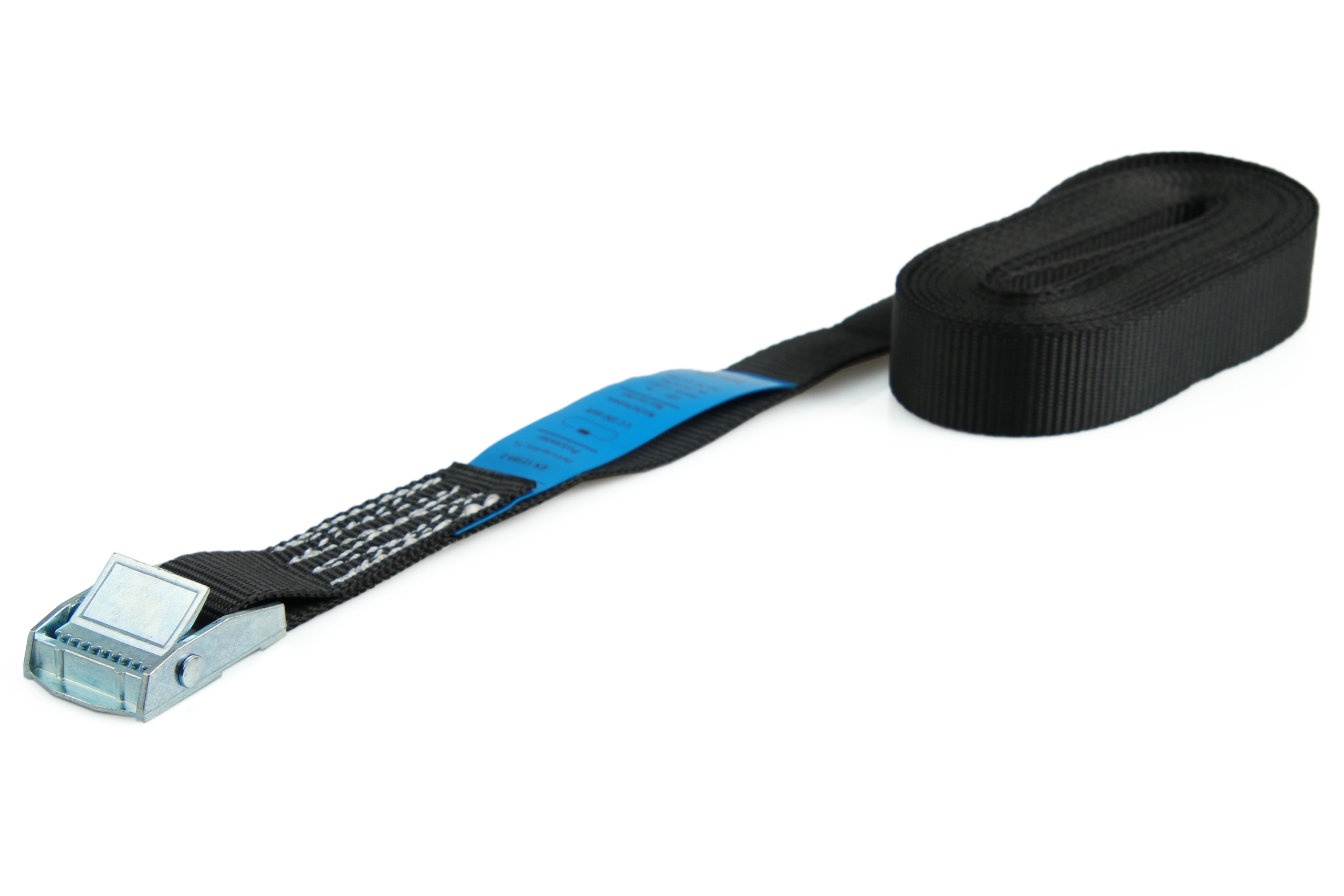 6er-Set, Klemmschloss-Zurrgurte, 5 m, 25 mm, LC 250 daN, schwarz