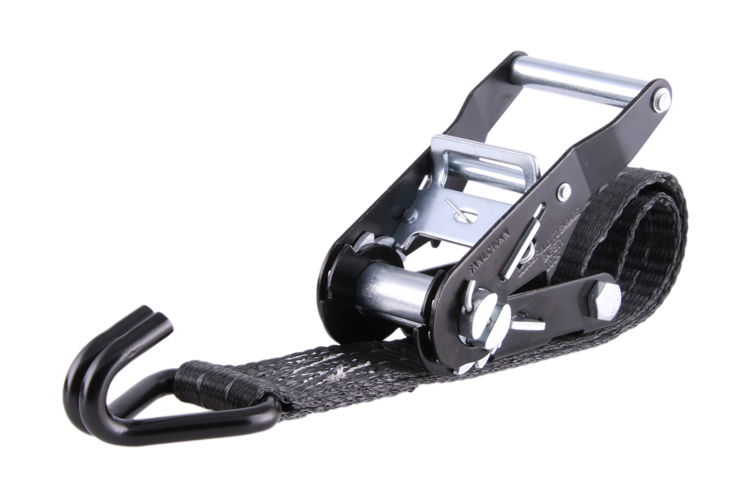 2er-Set, 6 m Zurrgurte, 35mm, LC 1000 daN, STF 220 daN, zweiteilig, schwarz, mit Reflektorstreifen