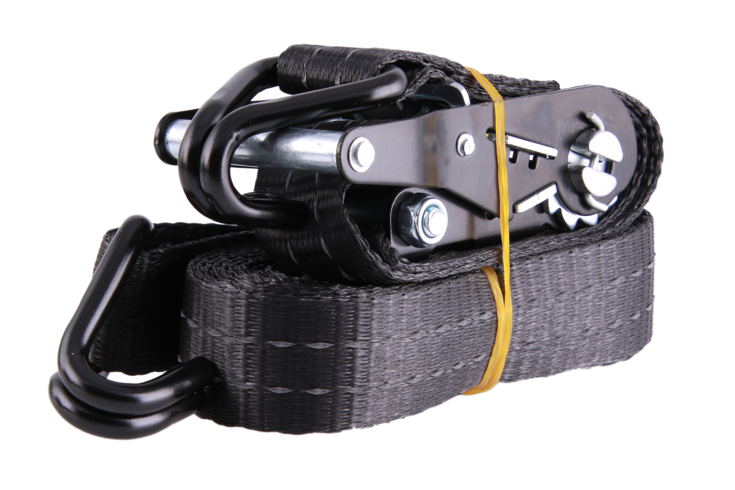 2er-Set, 4 m Zurrgurte, 35mm, LC 1000 daN, STF 220 daN, zweiteilig, schwarz, mit Reflektorstreifen
