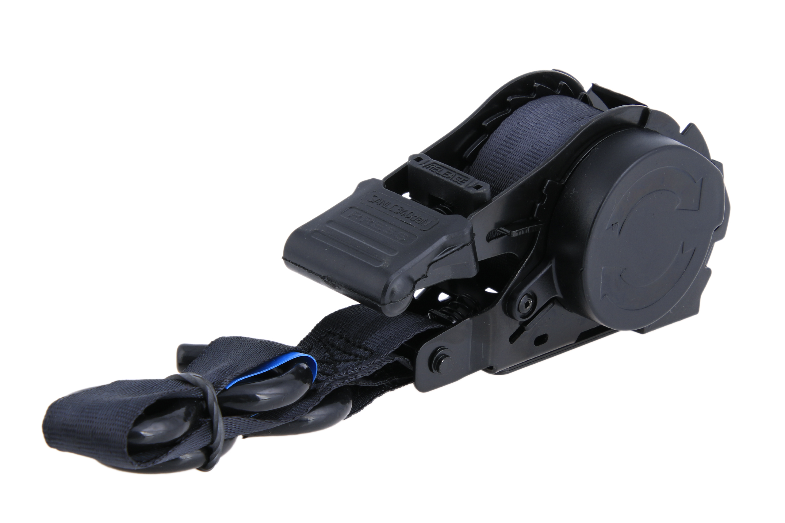 Set of 2 - 3.65 m automatic lashing strap, 25 mm, LC 340 daN, with coated S-hook