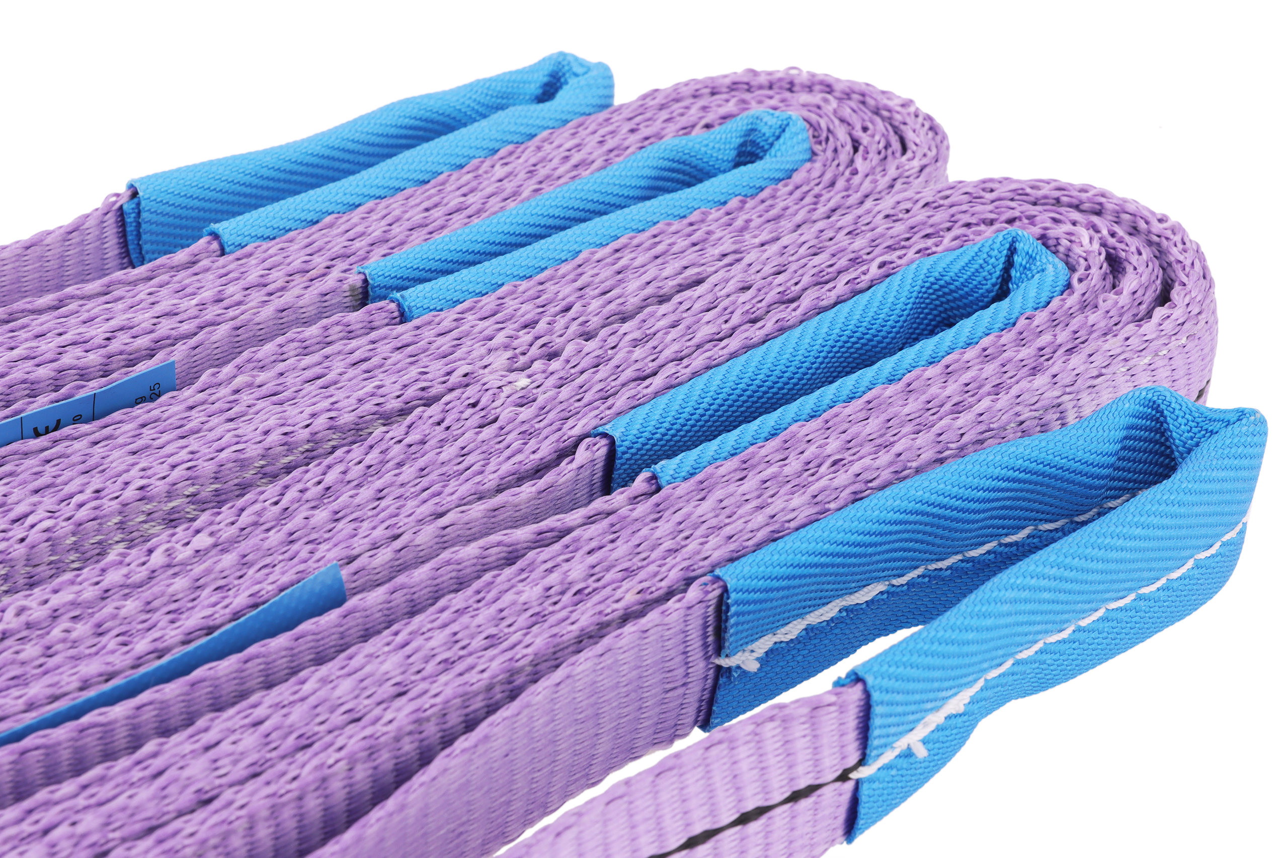 2er-Set, Hebebänder 3m, WLL 1to, mit verstärkten Schlaufen