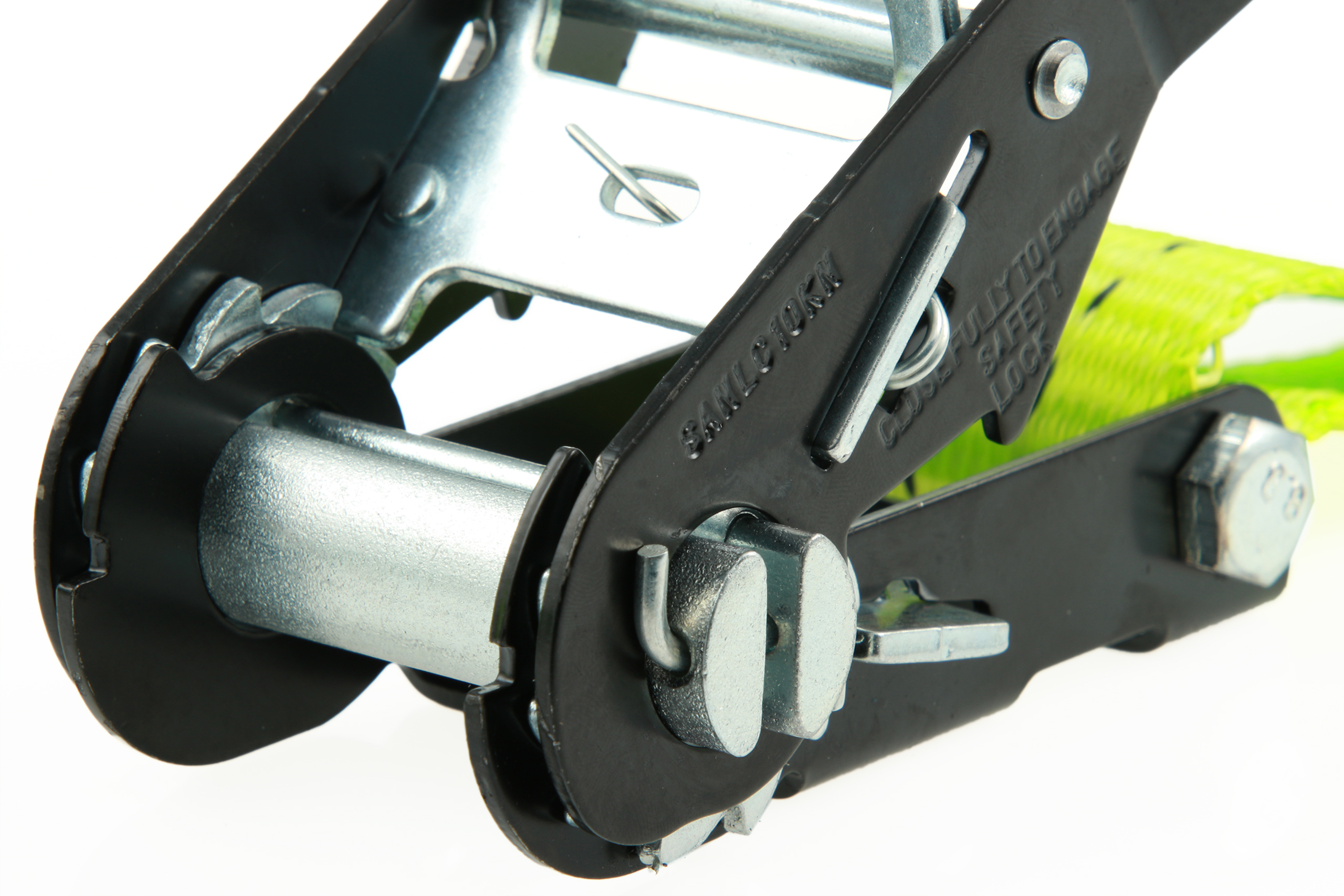 2er-Set, 6 m Zurrgurte, 35 mm, LC 1000 daN, STF 220 daN, zweiteilig, Neon-Grün