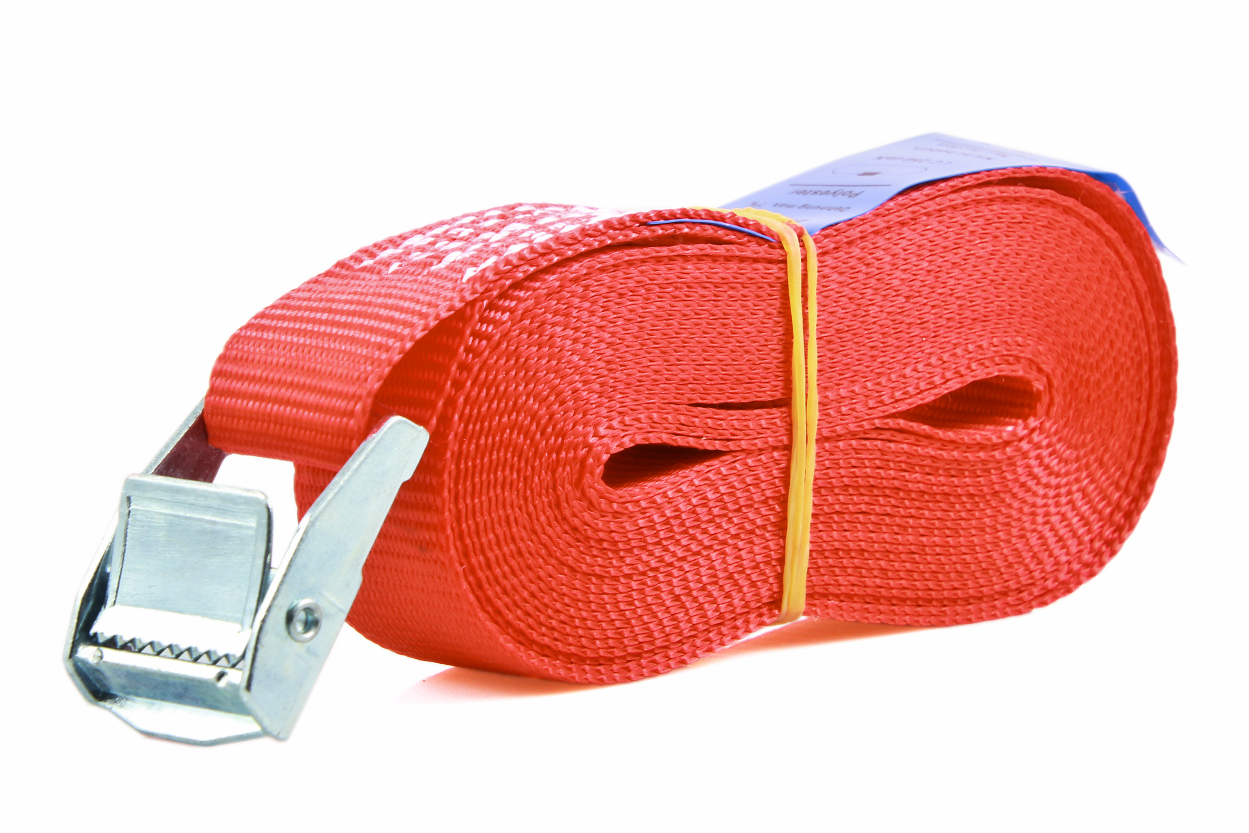 6er-Set, Klemmschloss-Zurrgurte, 3 m, 25 mm, LC 250 daN, rot 