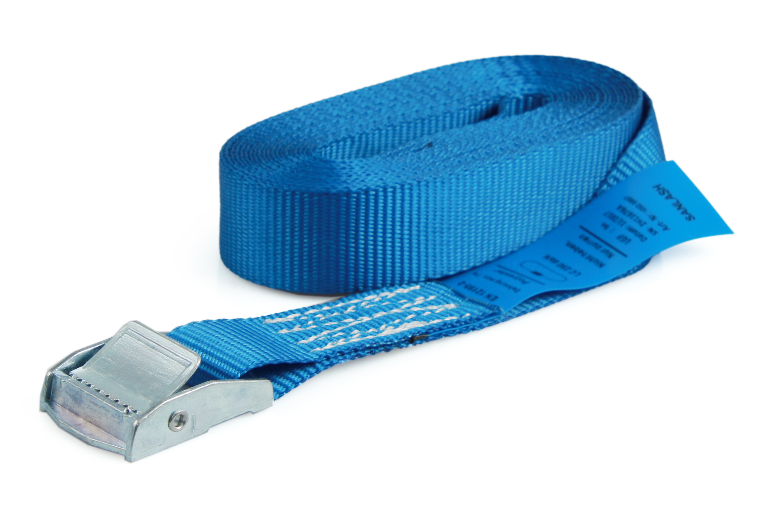 6er-Set, Klemmschloss-Zurrgurte, 3 m, 25 mm, LC 250 daN, blau