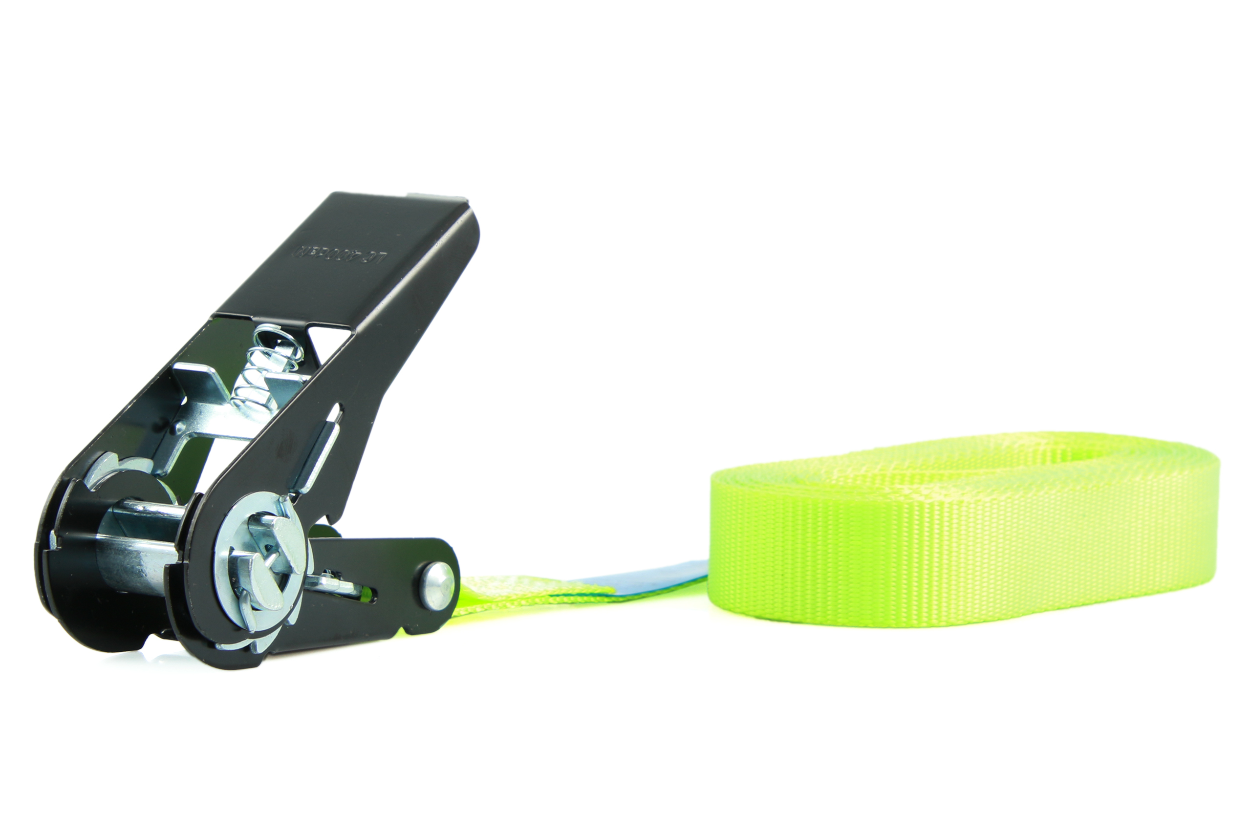 4er-Set, 4 m Zurrgurte, 25mm, LC 900 daN, einteilig, neon-gelb