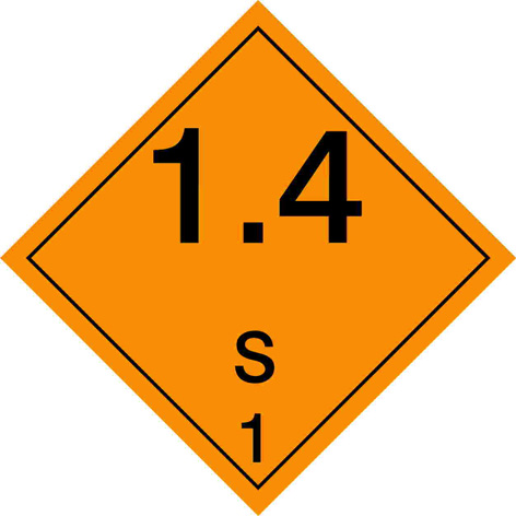 Kl. 1.4S Gefahrgutlabel PE Folie ohne Text 30x30cm