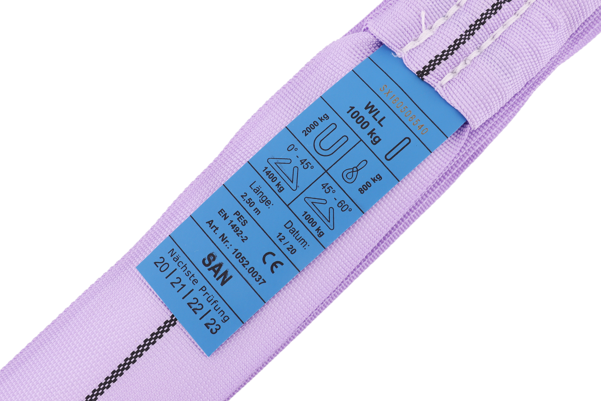 2er-Set, Polyester-Rundschlingen, 2,5m/5m, WLL 1to, einlagig